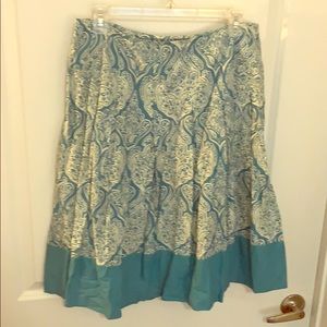 100% Cotton, fully lined, A-line with box pleats